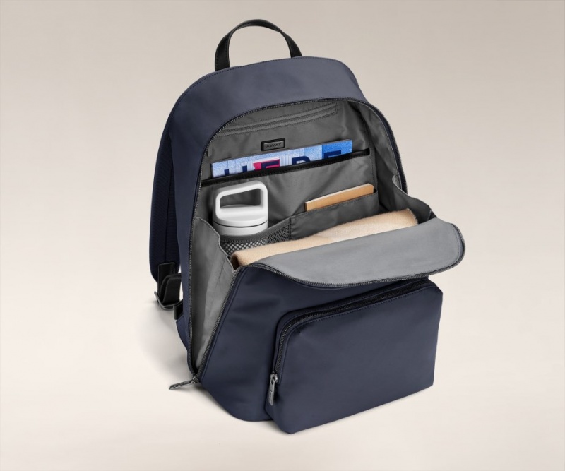 Away Front Pocket Rucksäcke Navy Blau | V2NM2DobBNV