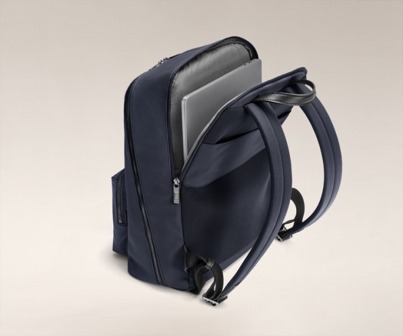 Away Front Pocket Rucksäcke Navy Blau | V2NM2DobBNV