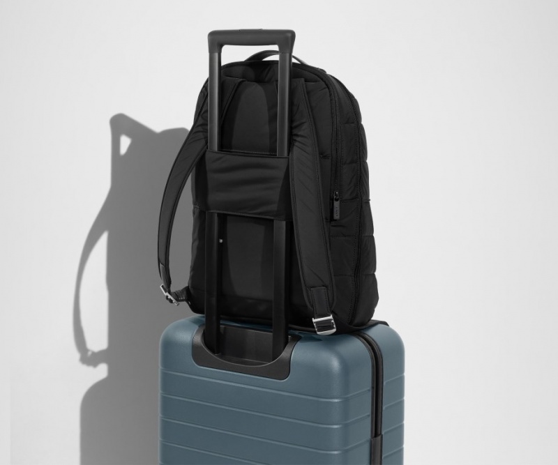 Away Gesteppt Everywhere Zip Rucksäcke Schwarz | WoML2uc5taJ