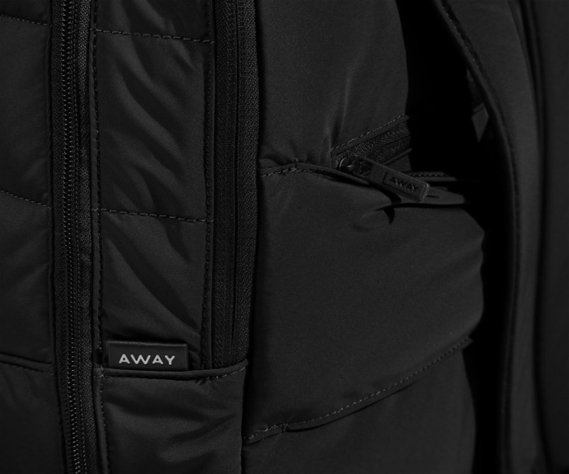 Away Gesteppt Everywhere Zip Rucksäcke Schwarz | WoML2uc5taJ