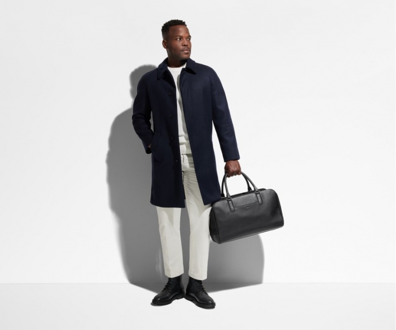 Away Transit Leder Duffle Tasche Schwarz | 91AZ5vvPFt4